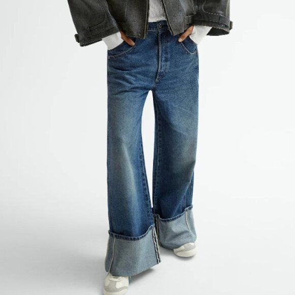 new Free People We The Free Final Countdown Cuffed Low-Rise Jeans ZERO 254 6M3T - Picture 6 of 15